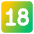 Content Rating 18 Up Icon from Core Gradient Set