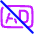 Ad Free Icon from Plump Neon Set