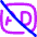 Ad Free Icon from Flex Neon Set