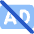 Ad Free Icon from Core Flat Set