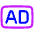 Ad Icon from Plump Neon Set