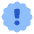 Badge Alert Icon from Plump Flat Set