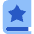Book Star Bookmark Icon from Sharp Flat Set