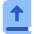 Book Upload Icon from Sharp Flat Set
