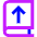 Book Upload Icon from Sharp Neon Set