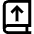 Book Upload Icon from Sharp Line Set