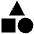 Content Categories Shapes Icon from Sharp Solid Set