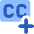 Content Close Caption Add Icon from Core Flat Set