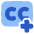 Content Close Caption Add Icon from Plump Flat Set