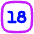 Content Rating 18 Up Icon from Flex Neon Set