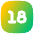 Content Rating 18 Up Icon from Flex Gradient Set