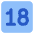 Content Rating 18 Up Icon from Core Flat Set