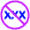 Content Rating Block No Adult Content Icon from Plump Neon Set