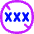 Content Rating Block No Adult Content Icon from Flex Neon Set