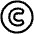 Copyright Icon from Plump Line Set