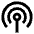 Podcast Wifi Hotspot Icon from Sharp Line Set