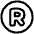 Registered Icon from Plump Line Set