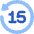 Button Go Backward 15 Icon from Plump Flat Set