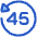 Button Go Backward 45 Icon from Plump Duo Set