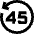 Button Go Backward 45 Icon from Sharp Line Set