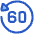 Button Go Backward 60 Icon from Plump Duo Set