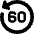 Button Go Backward 60 Icon from Core Solid Set