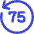 Button Go Backward 75 Icon from Core Duo Set