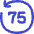 Button Go Backward 75 Icon from Flex Duo Set