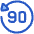 Button Go Backward 90 Icon from Plump Duo Set