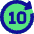 Button Go Forward 10 Icon from Sharp Pop Set