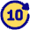 Button Go Forward 10 Icon from Plump Pop Set