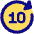 Button Go Forward 10 Icon from Core Pop Set