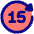 Button Go Forward 15 Icon from Plump Pop Set