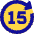 Button Go Forward 15 Icon from Sharp Pop Set