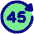 Button Go Forward 45 Icon from Plump Pop Set