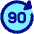 Button Go Forward 90 Icon from Core Pop Set