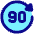 Button Go Forward 90 Icon from Plump Pop Set