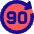 Button Go Forward 90 Icon from Sharp Pop Set