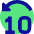 Button Jump Backward 10 Icon from Sharp Pop Set