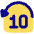 Button Jump Backward 10 Icon from Plump Pop Set