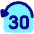 Button Jump Backward 30 Icon from Plump Pop Set