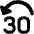 Button Jump Backward 30 Icon from Core Remix Set