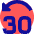 Button Jump Backward 30 Icon from Sharp Pop Set