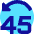 Button Jump Backward 45 Icon from Sharp Pop Set