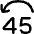 Button Jump Backward 45 Icon from Flex Line Set