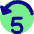 Button Jump Backward 5 Icon from Core Pop Set