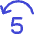 Button Jump Backward 5 Icon from Core Duo Set