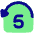 Button Jump Backward 5 Icon from Plump Pop Set