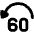 Button Jump Backward 60 Icon from Plump Remix Set