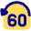 Button Jump Backward 60 Icon from Plump Pop Set